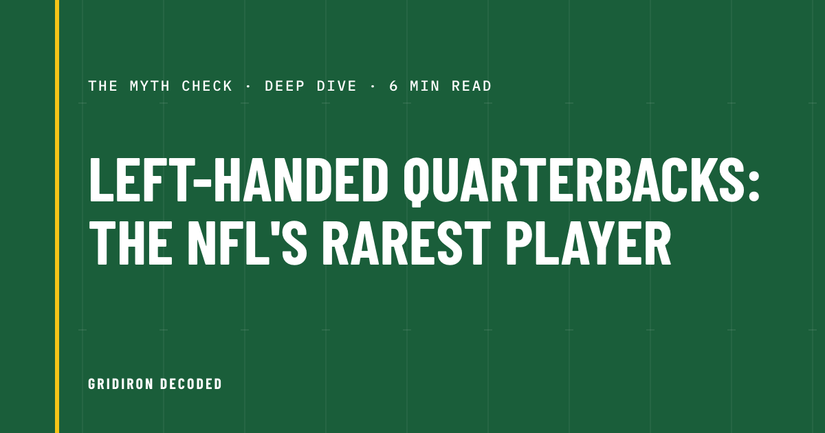 Left-handed quarterbacks: the NFL’s rarest player