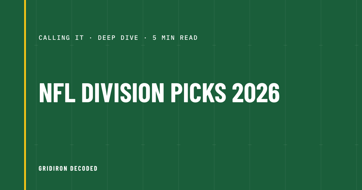 My First NFL Division Picks 2026
