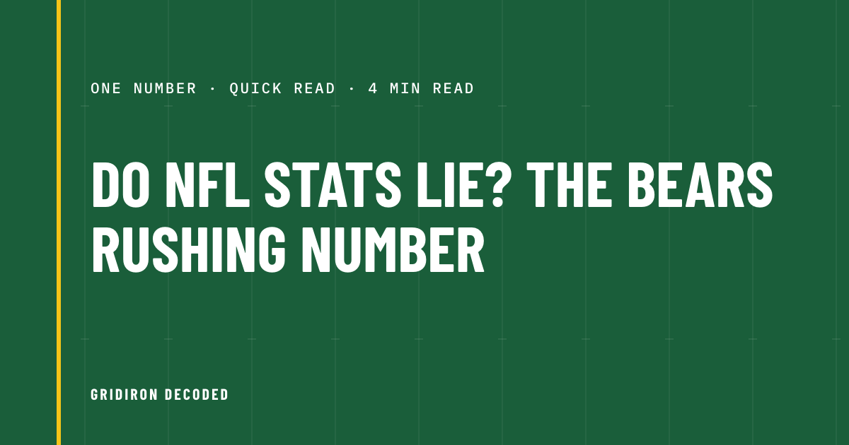 Do NFL stats lie? The Bears rushing number, decoded