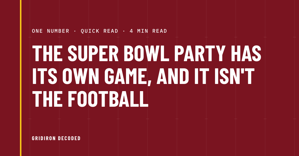 The Super Bowl party has its own game, and it isn’t the football